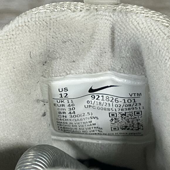 Nike Men’s Air Max 97 921826-101 White Wolf Grey Athletic Shoes Size 12 - Picture 5 of 9